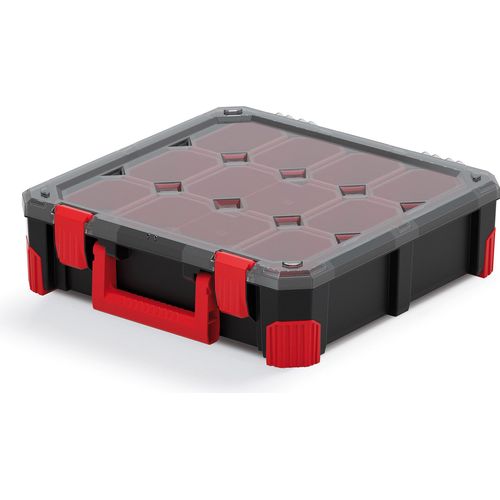 10x Sortimentskasten 390x390x110 Titan Grau Sortimentsbox Kistenberg Sortierbox Kunststoff