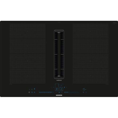 Siemens iQ700 EX807NX68E, Schwarz, Integriert, 80 cm, Zonen-Induktionskochfeld, Glaskeramik, 4 Zone(n)