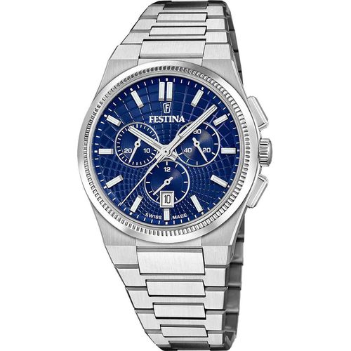 Festina Chronographen Rivé Swiss Made Blue