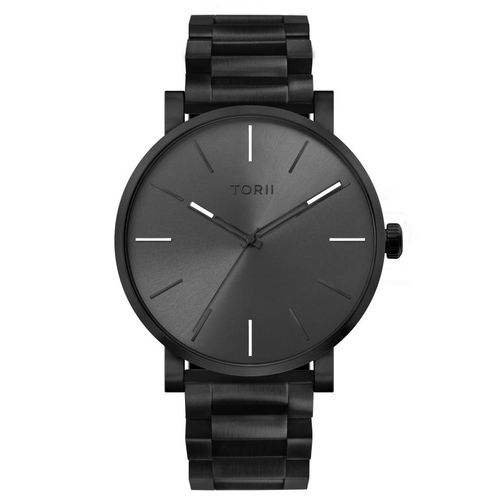 Herrenuhr TORII B45BB.AB, klassisch schwarz, zum Schwimmen.