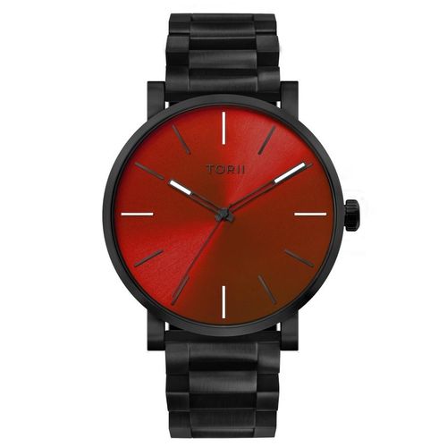 Herrenuhr TORII B45BB.TB in klassischem Rot zum Schwimmen.