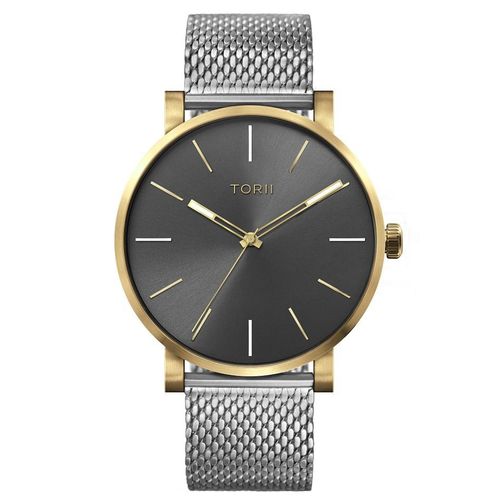 Herrenuhr TORII G45SG.AG aus klassischem Edelstahl zum Schwimmen.