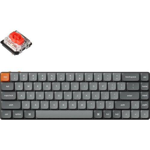 Keychron K7 Max Kabellose Mechanische Tastatur QMK/VIA, Weiß LED, QWERTY US, Gateron Mechanical Red K7M-A1