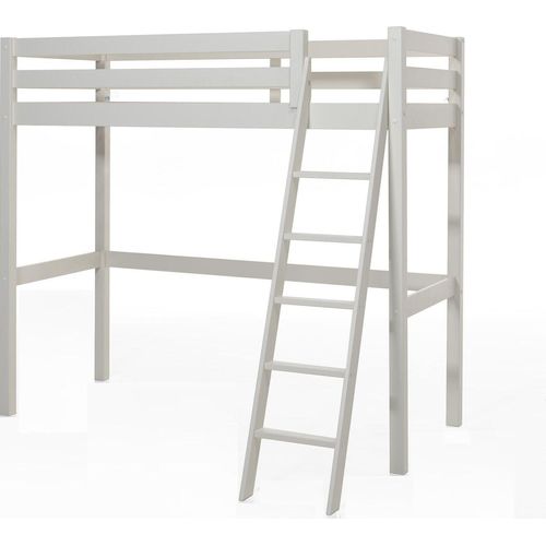 Hochbett Katharyn 209x165x190 Kinderbett Massivholz Weiß