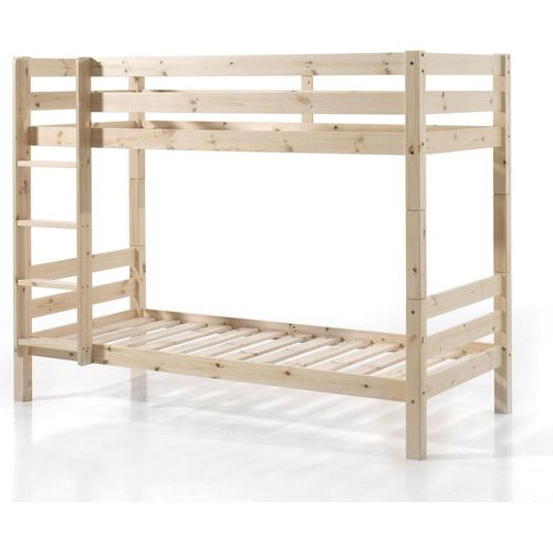 Etagenbett Karolina 210x105x161 Hochbett Massivholz natur