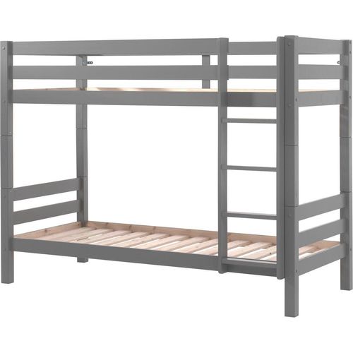 Etagenbett Karolina 210x105x161 Hochbett Massivholz grau