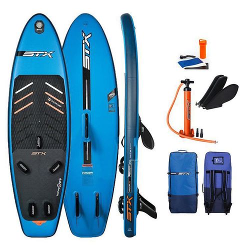 STX iWindsurf RS 280 Windsurf SUP aufblasbar 280×85 cm – Board, Pumpen, Finnen, Rucksack
