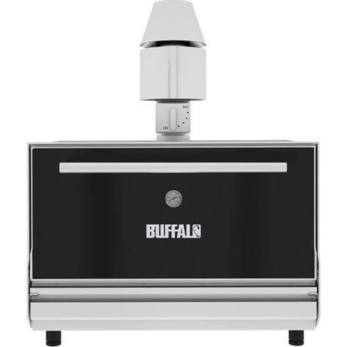 Buffalo Holzkohleofen Edelstahl mit Thermometer & Brandschutzsystem 67x74x57,5cm (HxBxT)