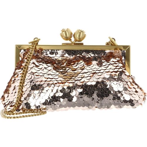Ted Baker Abendtasche Umhängetasche Sequinz Rose Detail Sequin Clutch Bag Rosegold roségoldfarben