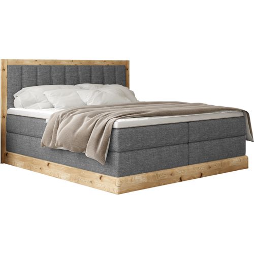 Schlafzimmer Bett Komfortables ALMA Kontinentalbett – Gepolstertes Bett Mit 152 cm Länge, Hochwertigen Matratzen Und Stilvollen Materialien 140x200 cm Graphit