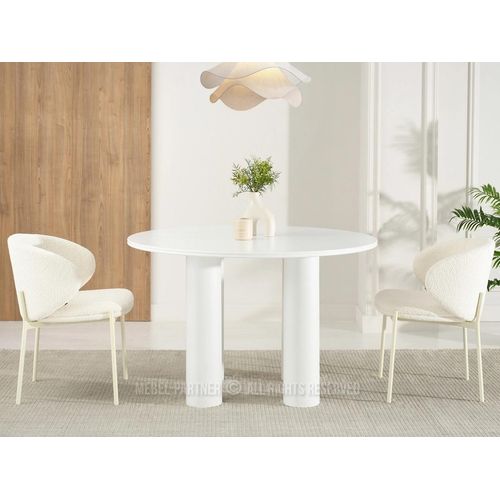 Runder Esstisch CASEY - weiß