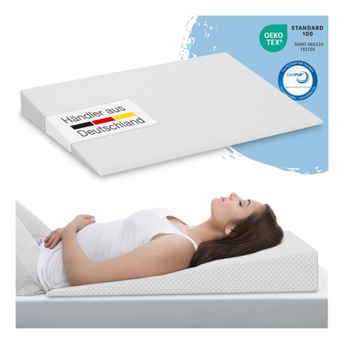 ELONEO Matratzenkeil, Weiß, 90x100 cm