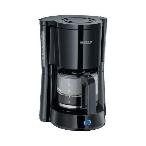 Kaffeemaschine Severin KA 4815, 1000 W, für bis zu 10 Tassen, Abschaltautomatik, Tropfverschluss, Wasserstandsanzeige, mit Glaskanne, schwarz