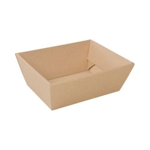 Geschenkkorb SAWP 181.701, rechteckig, klein, L 285 x B 240 x H 110 mm, Wellpappe, kraft-braun, 1 Stück