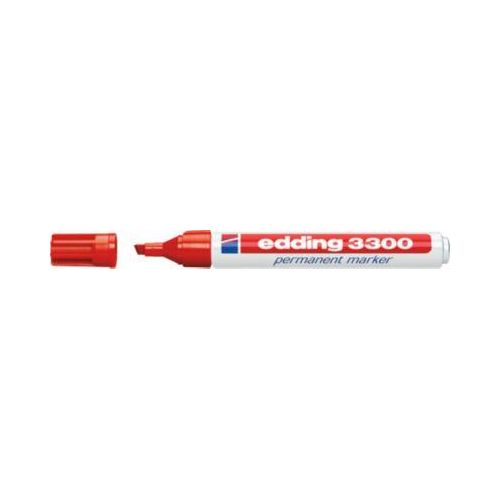 EDDING Permanent Marker 3300, mit Keilspitze, 10 Stück, rot