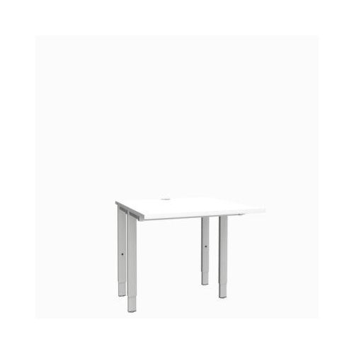 Schäfer Shop Genius Schreibtisch MODENA FLEX, 4-Fuß-Rechteckrohr, beidseitig, B 800 mm, weiß