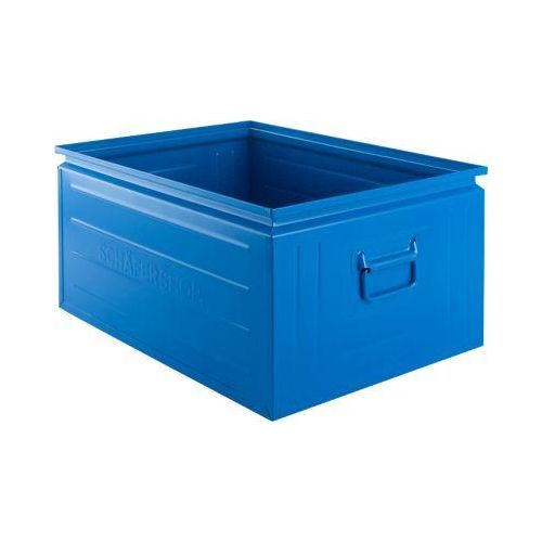 Schäfer Shop Select Stapelbox, 83 l, 250 kg, L 658 x B 459 x H 300 mm, Stahl, 5015 (himmelblau)