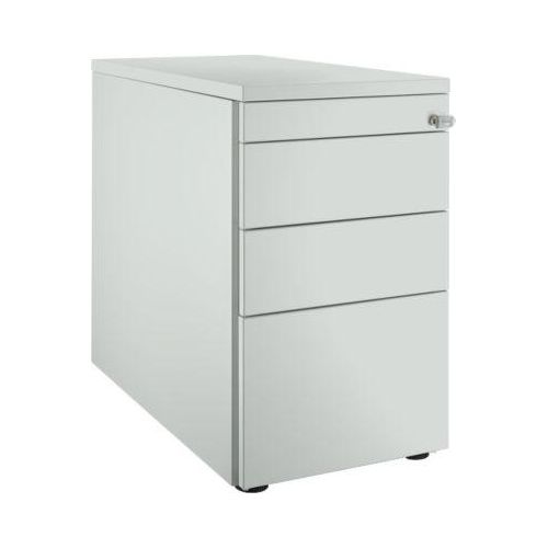 Schäfer Shop Genius Standcontainer 1336, mit Griffnut, B 435 x H 717 mm, lichtgrau/lichtgrau/lichtgrau