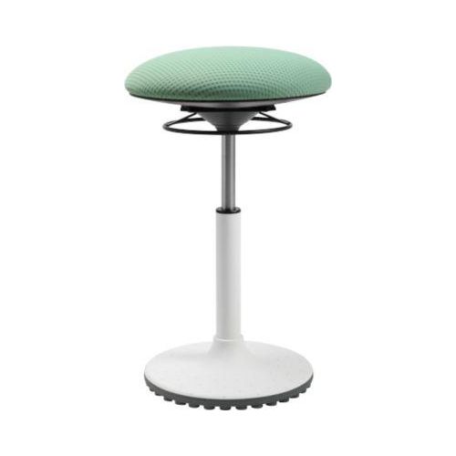 Topstar Sitz-/Stehhocker BBT-Coach, Standfuß aus thermoplastischem Polyurethan (TPU), Sitzhöhe 520-720 mm, mintgrün/weiß