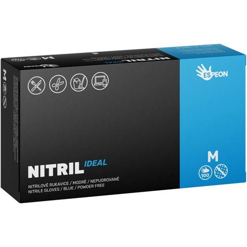 Espeon Nitril Ideal3 Blue gants en nitrile non poudrés taille M 100 pcs