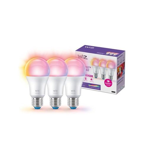 WiZ Color A60 E27 Smart LED Bulb 3-pack - RGB/16 Million colors + Dimmable White LED