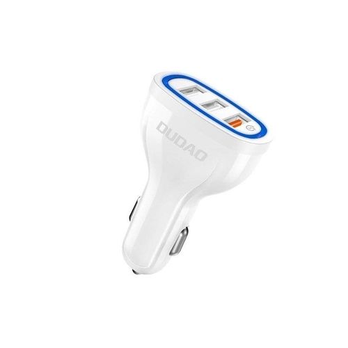 Dudao car charger quick charge Quick Charge 3.0 QC3.0 2.4A 18W 3x USB white (R7S white)