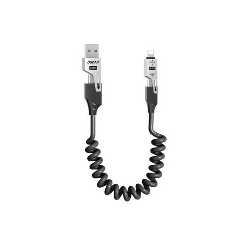 Dudao L20 Pro 4-in-1 USB-A / USB-C - Lightning / USB-C Cable - Black