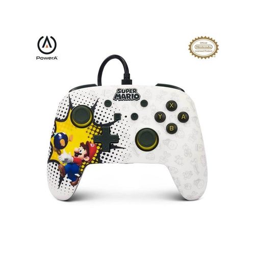 PowerA Enhanced Wired Controller for Nintendo Switch - Mario Bob-omb Blast - Wired Controller - Nintendo Switch