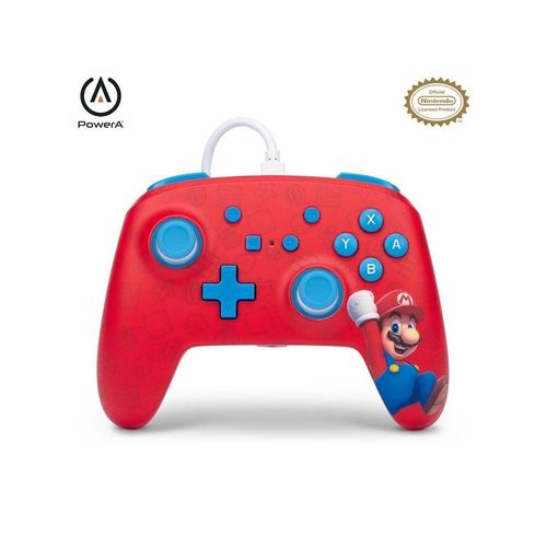 PowerA Enhanced Wired Controller for Nintendo Switch - Woo-hoo! Mario - Wired Controller - Nintendo Switch
