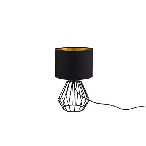 Tischleuchte Chuck , Schwarz , Metall, Textil , 34 cm , Lampen & Leuchten, Innenbeleuchtung, Tischlampen