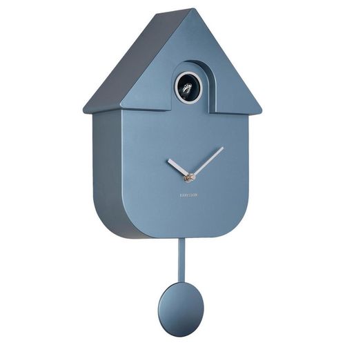 Karlsson Wanduhr Cuckoo , Blau , Kunststoff , 21.5x41x8.5 cm , Schlagwerk , Dekoration, Uhren, Wanduhren