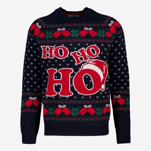 Dunkelblauer Weihnachtspullover