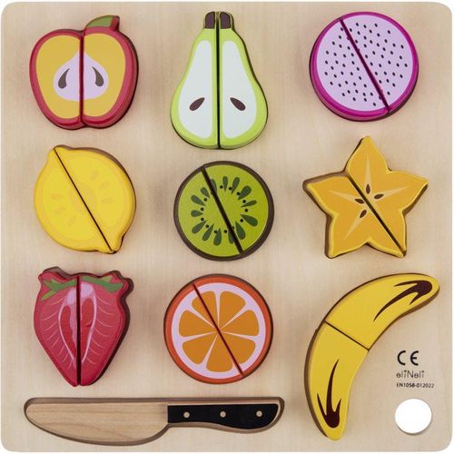 eliNeli Cutting Fruits snijdbaar fruit van hout 18m+ 9 st