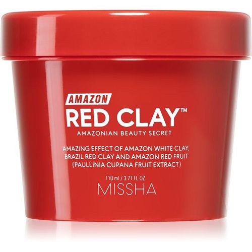 Missha Amazon Red Clay™ Reinigingsmasker tegen Vettehuid en Porien te minimaliseren met Klei 110 ml