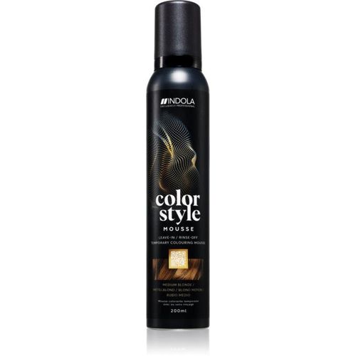 Indola Color Style Mousse toniserende schuim voor het Haar Tint Medium Blonde 200 ml