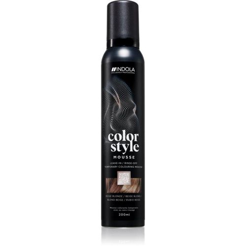 Indola Color Style Mousse toniserende schuim voor het Haar Tint Beige Blonde 200 ml