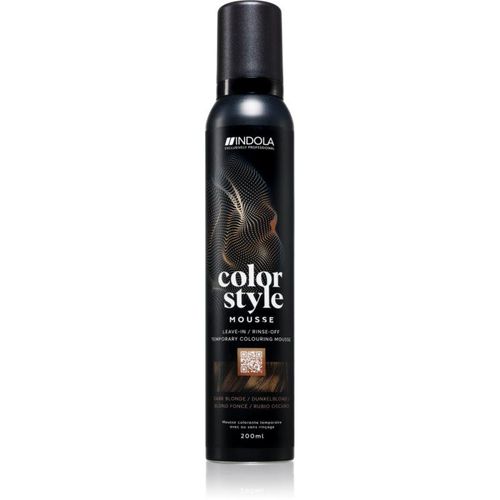 Indola Color Style Mousse toniserende schuim voor het Haar Tint Dark Blonde 200 ml