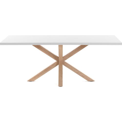 Tisch Argo 200 x 100 cm Melamin und Stahlbeinen mit Holzeffekt