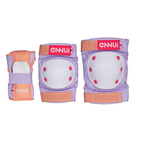 Protektoren-Set ENNUI "Park Set Pastel" Gr. M, lila (orange, weiß), Protektoren, M, Nylon