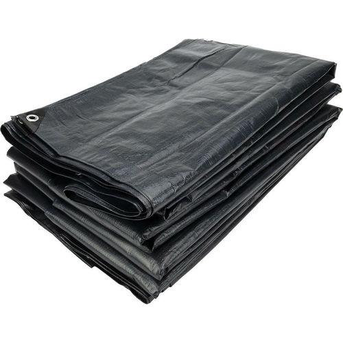 Abdeckplane PE 10x15, 170 g/m² Anthrazit, wasserabweisend & UV-beständig, mit Ösen alle 100 cm – für mittelfristigen Außeneinsatz, Lebensdauer 1–2 Jahre, für Anhänger, Außenspielzeug, Schutz von Fahrzeugen, temporärer Abschluss einer Überdachung