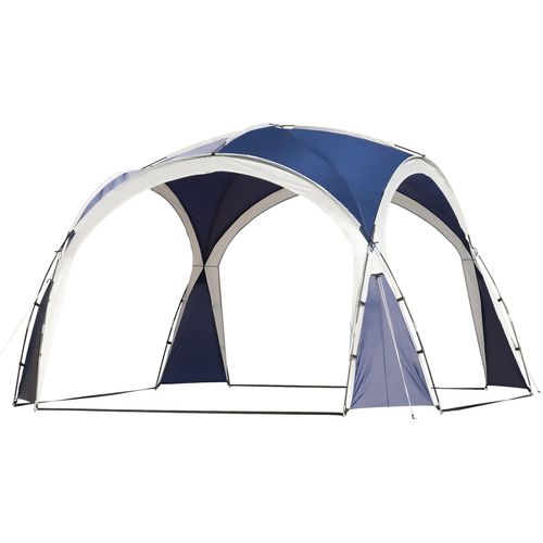 Kuppelzelt für 6-8 Personen, Pavillon, Schutz vor Sonne und Nieselregen, 3,5 x 3,5 x 2,22 m, Blau