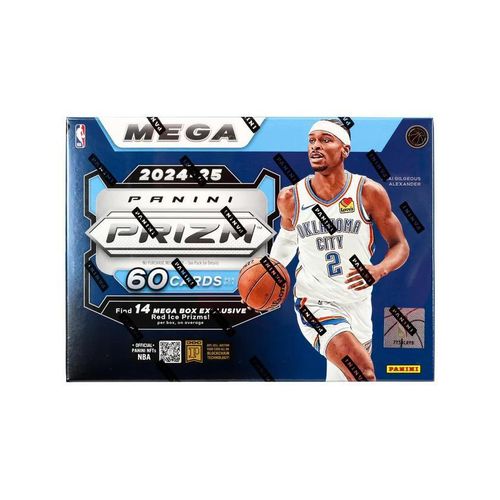 Mega Box Panini Prizm Basketball 2024/25 – Red Ice Parallel Karten + Gratis Card-Up Schutzhüllen