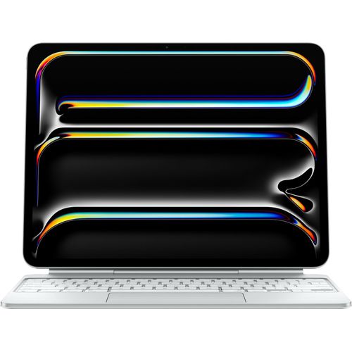 Apple Magic Keyboard für 13" iPad Pro (M4) - Spanisch - Weiß, QWERTY, Spanisch, Trackpad, Scherenschalter, 1 mm, Apple