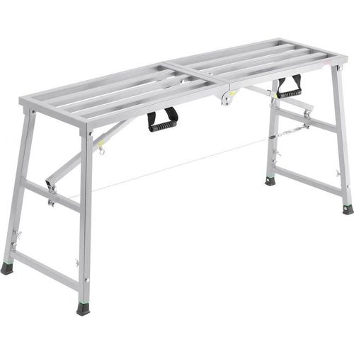 Arbeitsplattform Arbeitsbühne Trittbank Trittleiter bis 360 kg - Höhenverstellbar 700-1150 mm - Stabile Leiter für Bau und Handwerk