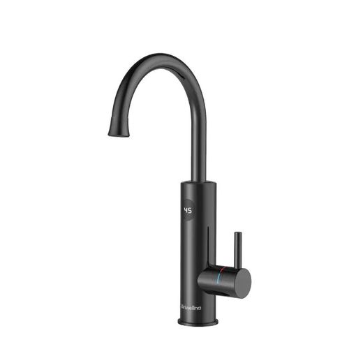 Sofort-Wasserhahn, 3200W Leistung, digitales Temperaturdisplay, Matte Schwarz, EU