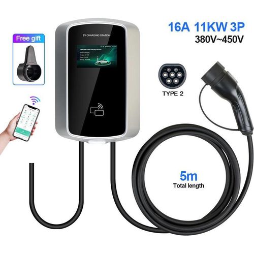 EV-Ladestation, 5 m Länge, APP-Steuerung, 11KW 16A 3 Phasen, TYP2