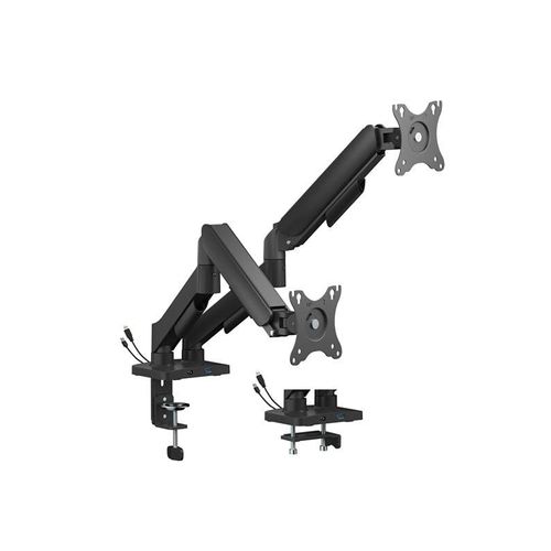 Gembird Adjustable desk display mounting arm with USB ports 2-displays 17"-32"