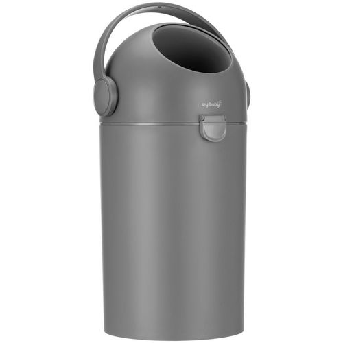 My Baby Lou Windeleimer , Dunkelgrau , Kunststoff , 55 cm , mit Deckel , Pflegen, Wickeln, Windeleimer
