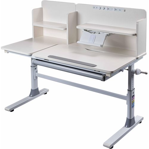 Kinderschreibtisch INTER LINK, weiß, grau, weiß, grau, weiß, B:120cm H:96cm T:60cm, Tische