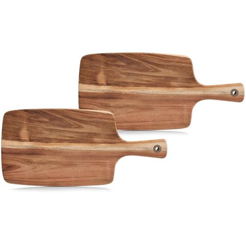 Schneidebrett ZELLER PRESENT, braun, B:19,5cm H:1,2cm L:41,8cm, Massivholz, Schneidebretter, mit Griff, Gr. 41,8 x 19,5 cm